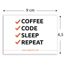 Sticker – Coffee Code Sleep Repeat