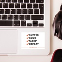 Sticker – Coffee Code Sleep Repeat